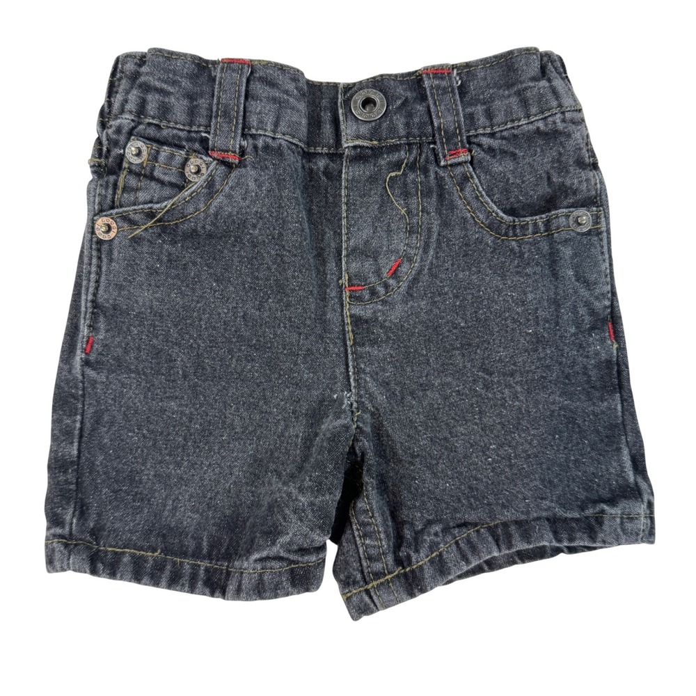 Coogi Denim Shorts Dark Wash Embroidered Logo 6-9M 100% Cotton Retro Streetwear